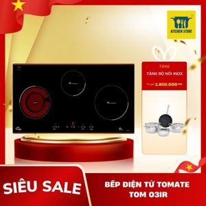 Bếp từ hồng ngoại âm 3 vùng nấu Tomate TOM 03IR