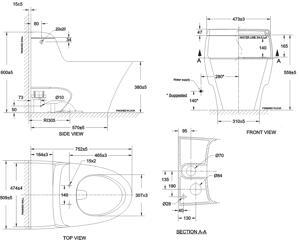 Bồn cầu 1 khối American Standard 2040 WT