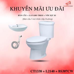 Bồn cầu Caesar CT1338 + Chậu L2140 - 2 khối