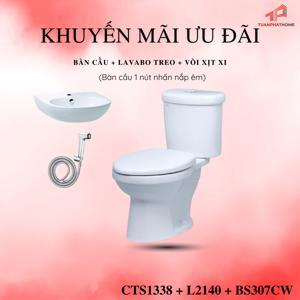 Bồn cầu Caesar CTS1338 + Chậu L2140 - 2 khối