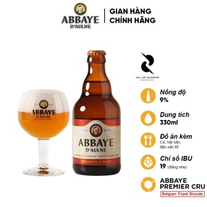 Bia Abbaye d’Aulne Premier Cru 9% Bỉ chai 330ml