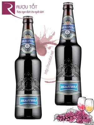 Bia Baltika số 6 - 7% Nga - 20 chai 470ml