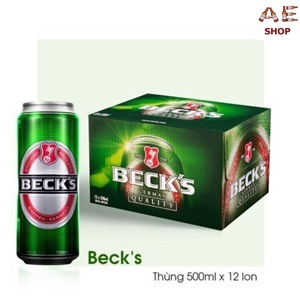 Bia Beck's Xanh lon 500ml - Thùng 12