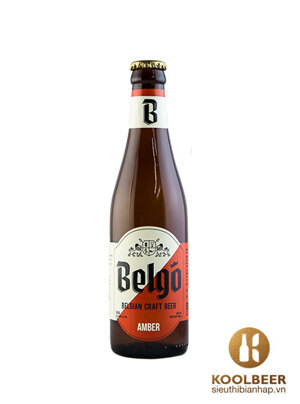 Bia Belgo Amber 5.1% Thùng 24 Chai x 330ml