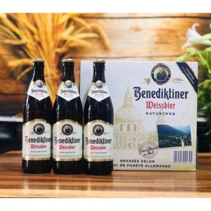 Bia Benediktiner Weissbier 5,4% Đức - thùng 12 chai 500ml