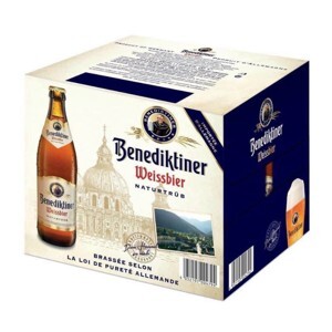 Bia Benediktiner Weissbier 5,4% Đức - thùng 12 chai 500ml