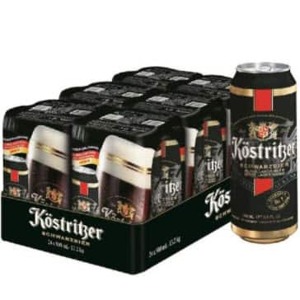 Bia đen Kostritzer Schwarzbier 4.8% – Thùng 24 Lon x 500ml