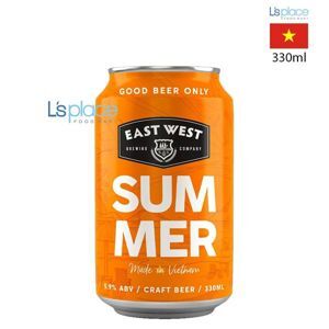 Bia East West Summer Hefeweizen lon 330ml