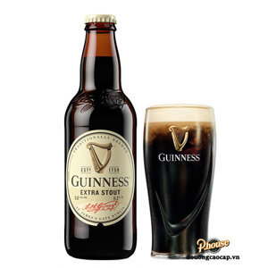 Bia Guinness Extra Stout 5.6% - Thùng 24 chai x 330ml