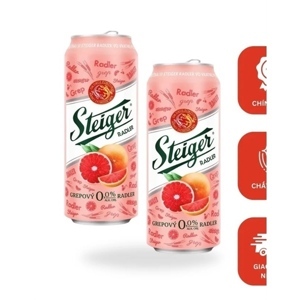 Bia hoa quả Steiger Radler - 0%, lon 500ml