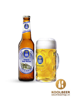 Bia Hofbräu Hefe Weizen 5.1% Thùng 24 Chai x 330ml