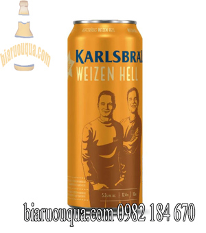 Bia Karlsbrau Helles Natur Weizen 5,2% Đức – 24 lon 500ml