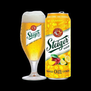 Bia không cồn Steiger Radler chanh - Thùng 24 lon x 500ml