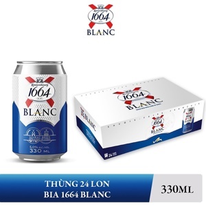 Bia Kronenbourg 1664 Blanc 5% - lon 320ml, 24 lon