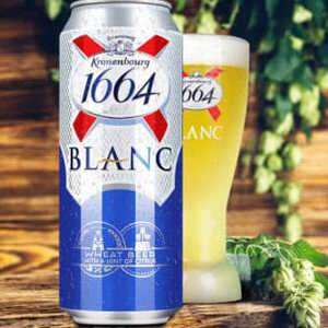 Bia Kronenbourg 1664 Blanc 5% - lon 320ml, 24 lon