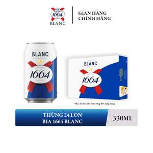 Bia Kronenbourg 1664 Blanc 5% - lon 320ml, 24 lon