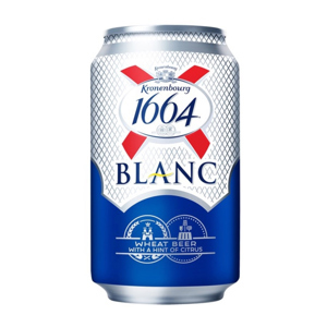 Bia Kronenbourg 1664 Blanc 5% - lon 320ml, 24 lon