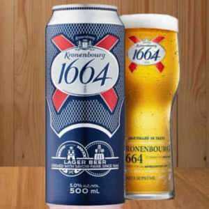 Bia Kronenbourg 1664 Blanc 5% - lon 320ml, 24 lon