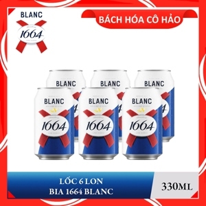 Bia Kronenbourg 1664 Blanc 5% Lốc 6 lon 330ml