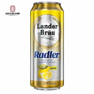 Bia Lander Brau Radler 2% Hà Lan - Thùng 12 lon x 500ml