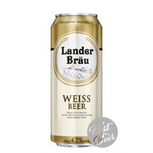 Bia Lander Brau Weissbeer 4.7% Hà Lan - Thùng 12 lon x 500 ml