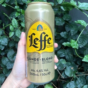 Bia Leffe Blonde vàng 6.6% thùng 24 lon 500ml