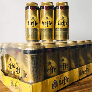 Bia Leffe Blonde vàng 6.6% thùng 24 lon 500ml