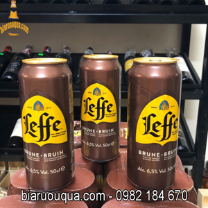 Bia Leffe nâu Brune 6,5% Bỉ  – 24 lon 500ml