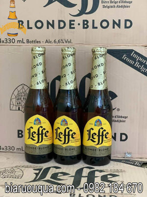 Bia Leffe Blonde vàng 6.6% - thùng 24 chai