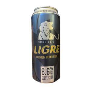 Bia Ligre Premium Blond Beer 8.6% - thùng 24, lon 500ml