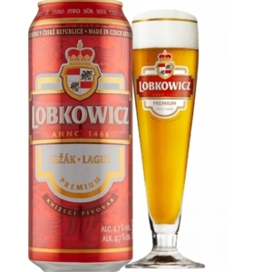 Bia Lobkowicz Lager 4.7% Tiệp - lon 500ml