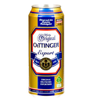 Bia Oettinger Export vàng 5.4% thùng 24 lon 500ml