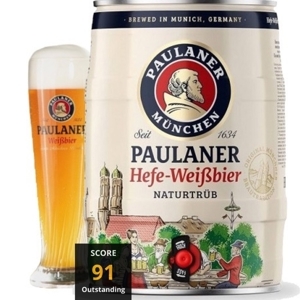 Bia Paulaner Hefe Weissbier 5,5% – Bom 5 Lít