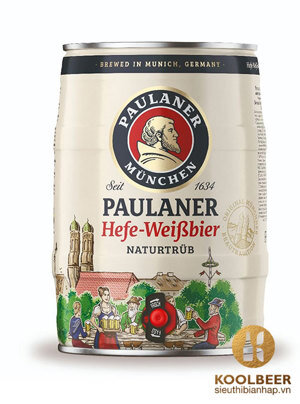 Bia Paulaner Hefe Weissbier 5,5% – Bom 5 Lít