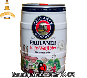 Bia Paulaner Hefe Weissbier 5,5% – Bom 5 Lít