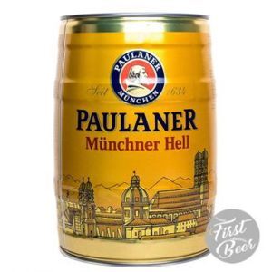 Bia Paulaner Munchner Hell 4,9% - Bom 5 lít