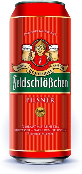 Bia Pháo Đài Feldschlobchen 500ml, 4.9%. Made in Đức