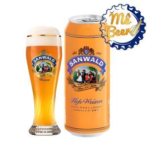 Bia Sanwald Hefe Weizen 4,9% Đức - lon 500ml