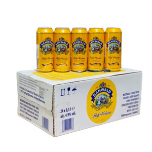 Bia Sanwald Hefe Weizen 4,9% Đức – 24 lon 500ml