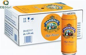 Bia Sanwald Hefe Weizen 4,9% Đức - lon 500ml