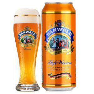 Bia Sanwald Hefe Weizen 4,9% Đức – 24 lon 500ml