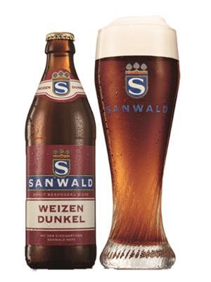 Bia Sanwald Weizen Dunkel 5% Đức – thùng 24 lon 500 ml