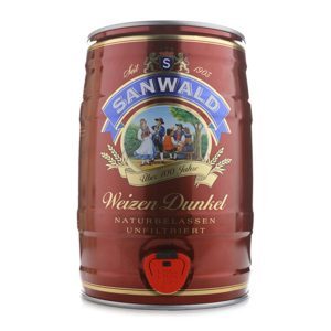 Bia Sanwald Weizen Dunkel 5% Đức – thùng 24 lon 500 ml