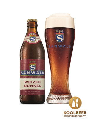 Bia Sanwald Weizen Dunkel 5% Đức – 20 chai 500 ml