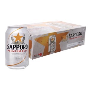 Bia Sapporo Premium 330 ml - 24 lon