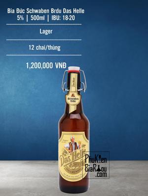 Bia Schwaben Brau Das Helle 5% Đức – 20 chai 500ml