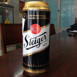 Bia Steiger đen 11° Dark Lager – Thùng 24 lon 500ml