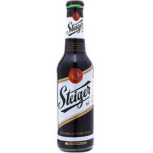 Bia Steiger đen 11° - Premium Lager, chai 330ml