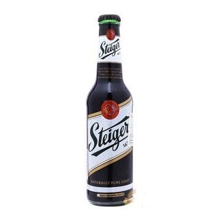 Bia Steiger đen 11° - Premium Lager, chai 330ml