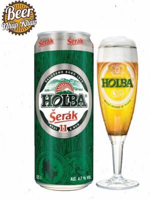 Bia Tiệp Holba Serak 4.7% thùng 24 lon 500ml